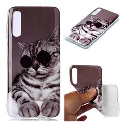 Kitten with Sunglasses Soft TPU Cell Phone Back Cover for Samsung Galaxy A50