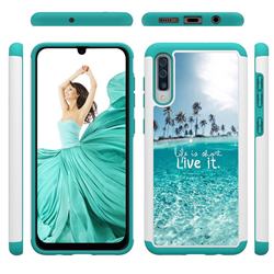 Sea and Tree Shock Absorbing Hybrid Defender Rugged Phone Case Cover for Samsung Galaxy A50