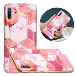 Cherry Glitter Painted Marble Electroplating Protective Case for Samsung Galaxy A50