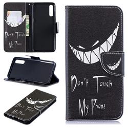 Crooked Grin Leather Wallet Case for Samsung Galaxy A50
