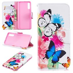 Vivid Flying Butterflies Leather Wallet Case for Samsung Galaxy A50