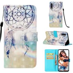 Fantasy Campanula 3D Painted Leather Wallet Case for Samsung Galaxy A50