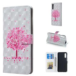Sakura Flower Tree 3D Painted Leather Phone Wallet Case for Samsung Galaxy A50