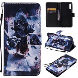 Skull Magician PU Leather Wallet Case for Samsung Galaxy A50