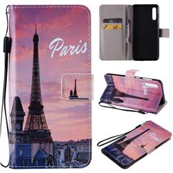Paris Eiffel Tower PU Leather Wallet Case for Samsung Galaxy A50