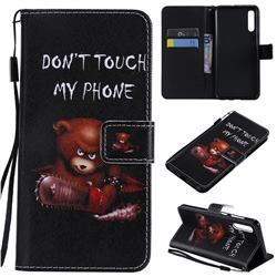 Angry Bear PU Leather Wallet Case for Samsung Galaxy A50