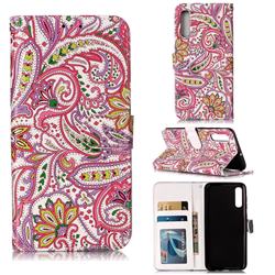 Pepper Flowers 3D Relief Oil PU Leather Wallet Case for Samsung Galaxy A50