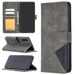 Binfen Color BF05 Prismatic Slim Wallet Flip Cover for Samsung Galaxy A50 - Gray