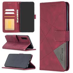 Binfen Color BF05 Prismatic Slim Wallet Flip Cover for Samsung Galaxy A50 - Red