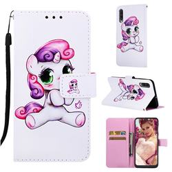 Playful Pony Matte Leather Wallet Phone Case for Samsung Galaxy A50s