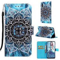 Underwater Mandala Matte Leather Wallet Phone Case for Samsung Galaxy A50s