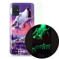 Wolf Howling Noctilucent Soft TPU Back Cover for Samsung Galaxy A51 4G