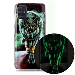 Wolf King Noctilucent Soft TPU Back Cover for Samsung Galaxy A51 4G