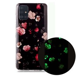 Rose Flower Noctilucent Soft TPU Back Cover for Samsung Galaxy A51 4G