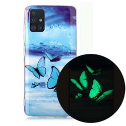 Flying Butterflies Noctilucent Soft TPU Back Cover for Samsung Galaxy A51 4G