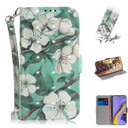 Watercolor Flower 3D Painted Leather Wallet Phone Case for Samsung Galaxy A51 4G