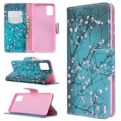 Blue Plum Leather Wallet Case for Samsung Galaxy A51 4G