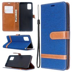 Jeans Cowboy Denim Leather Wallet Case for Samsung Galaxy A51 4G - Sapphire
