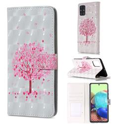 Sakura Flower Tree 3D Painted Leather Phone Wallet Case for Samsung Galaxy A51 4G