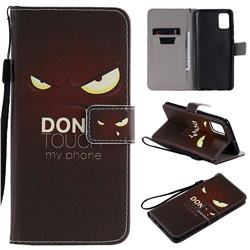 Angry Eyes PU Leather Wallet Case for Samsung Galaxy A51 4G