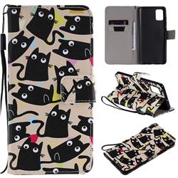 Cute Kitten Cat PU Leather Wallet Case for Samsung Galaxy A51 4G