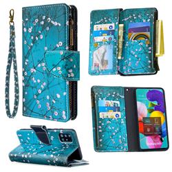 Blue Plum Binfen Color BF03 Retro Zipper Leather Wallet Phone Case for Samsung Galaxy A51 4G