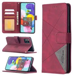 Binfen Color BF05 Prismatic Slim Wallet Flip Cover for Samsung Galaxy A51 4G - Red