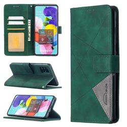 Binfen Color BF05 Prismatic Slim Wallet Flip Cover for Samsung Galaxy A51 4G - Green