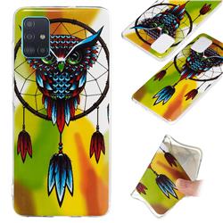 Owl Wind Chimes Noctilucent Soft TPU Back Cover for Samsung Galaxy A51 4G