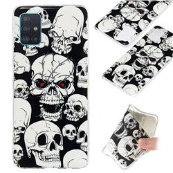 Red-eye Ghost Skull Noctilucent Soft TPU Back Cover for Samsung Galaxy A51 4G