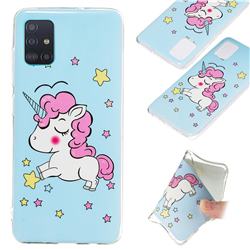 Stars Unicorn Noctilucent Soft TPU Back Cover for Samsung Galaxy A51 4G