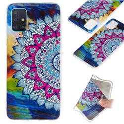 Colorful Sun Flower Noctilucent Soft TPU Back Cover for Samsung Galaxy A51 4G