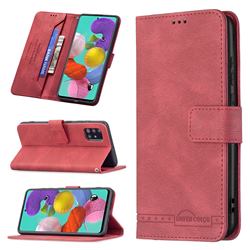 Binfen Color RFID Blocking Leather Wallet Case for Samsung Galaxy A51 4G - Red