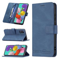 Binfen Color RFID Blocking Leather Wallet Case for Samsung Galaxy A51 4G - Blue