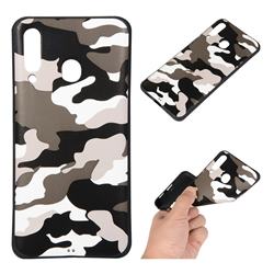 Camouflage Soft TPU Back Cover for Samsung Galaxy A60 - Black White