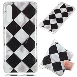 Black and White Matching Soft TPU Marble Pattern Phone Case for Samsung Galaxy A60