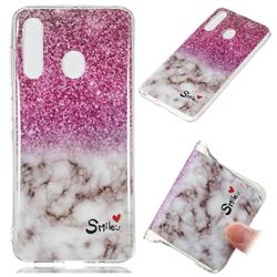 Love Smoke Purple Soft TPU Marble Pattern Phone Case for Samsung Galaxy A60