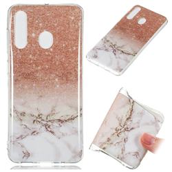 Glittering Rose Gold Soft TPU Marble Pattern Case for Samsung Galaxy A60