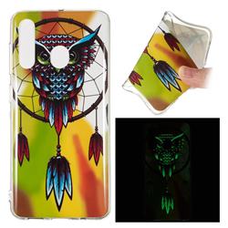 Owl Wind Chimes Noctilucent Soft TPU Back Cover for Samsung Galaxy A60