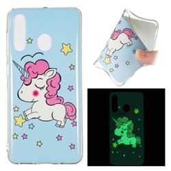Stars Unicorn Noctilucent Soft TPU Back Cover for Samsung Galaxy A60