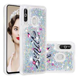 Smile Flower Dynamic Liquid Glitter Quicksand Soft TPU Case for Samsung Galaxy A60