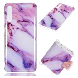 Purple Soft TPU Marble Pattern Case for Samsung Galaxy A70
