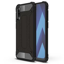 King Kong Armor Premium Shockproof Dual Layer Rugged Hard Cover for Samsung Galaxy A70 - Black Gold