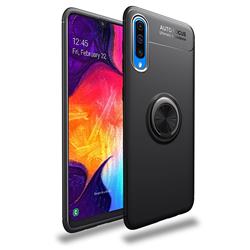 Auto Focus Invisible Ring Holder Soft Phone Case for Samsung Galaxy A70 - Black