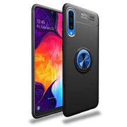Auto Focus Invisible Ring Holder Soft Phone Case for Samsung Galaxy A70 - Black Blue