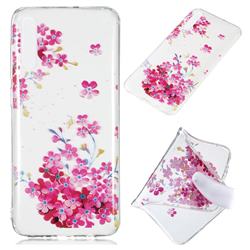 Plum Blossom Bloom Super Clear Soft TPU Back Cover for Samsung Galaxy A70
