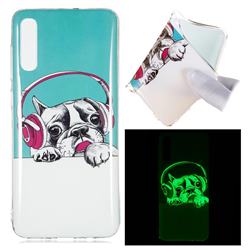 Headphone Puppy Noctilucent Soft TPU Back Cover for Samsung Galaxy A70