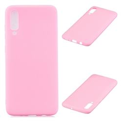 Candy Soft Silicone Protective Phone Case for Samsung Galaxy A70 - Dark Pink
