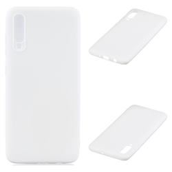 Candy Soft Silicone Protective Phone Case for Samsung Galaxy A70 - White