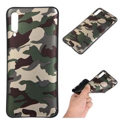 Camouflage Soft TPU Back Cover for Samsung Galaxy A70 - Gold Green